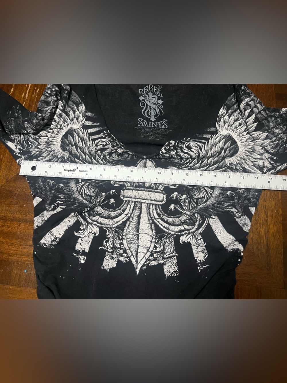 Affliction American Customs Diamond Motors T-Shirt Size XL Long Sleeve Bling - Picture 8 of 9